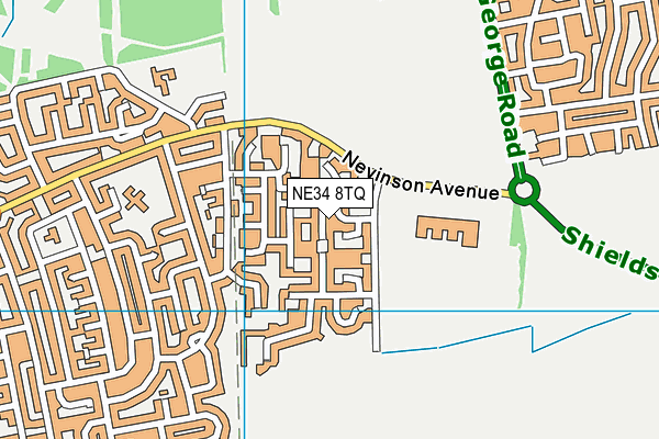 NE34 8TQ map - OS VectorMap District (Ordnance Survey) NE34 8TQ map - OS VectorMap District (Ordnance Survey)