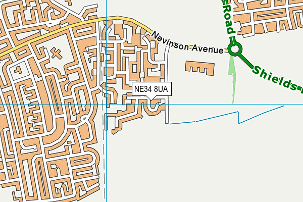 NE34 8UA map - OS VectorMap District (Ordnance Survey) NE34 8UA map - OS VectorMap District (Ordnance Survey)