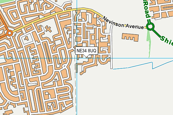NE34 8UQ map - OS VectorMap District (Ordnance Survey) NE34 8UQ map - OS VectorMap District (Ordnance Survey)