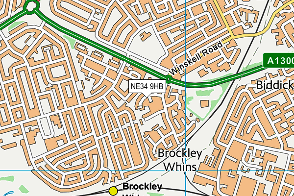 NE34 9HB map - OS VectorMap District (Ordnance Survey)