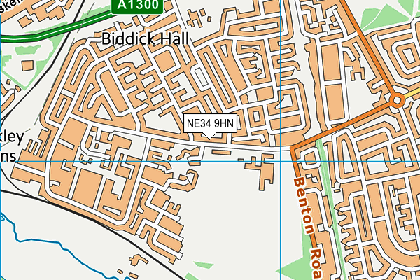 NE34 9HN map - OS VectorMap District (Ordnance Survey)
