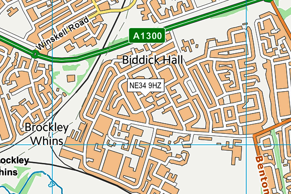 NE34 9HZ map - OS VectorMap District (Ordnance Survey)