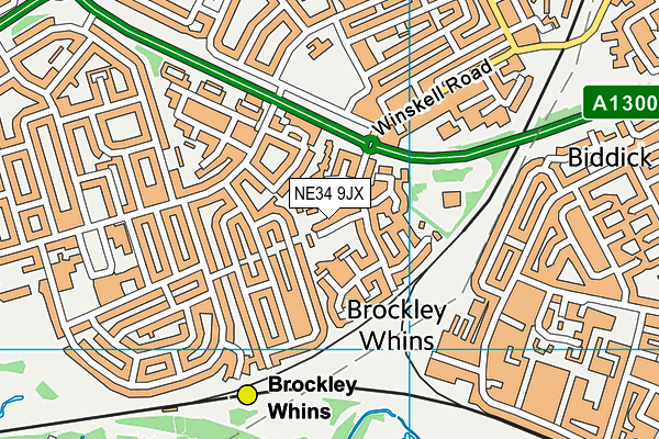 NE34 9JX map - OS VectorMap District (Ordnance Survey) NE34 9JX map - OS VectorMap District (Ordnance Survey)