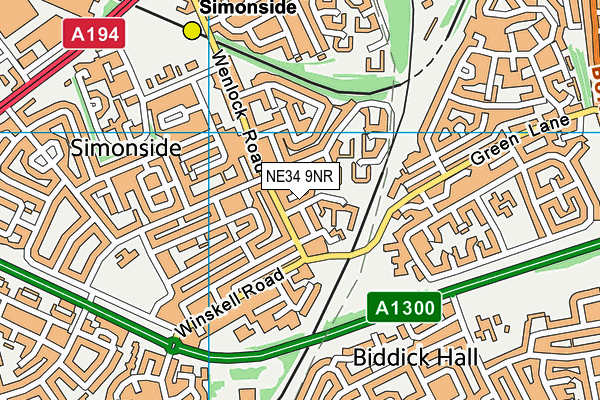 NE34 9NR map - OS VectorMap District (Ordnance Survey) NE34 9NR map - OS VectorMap District (Ordnance Survey)