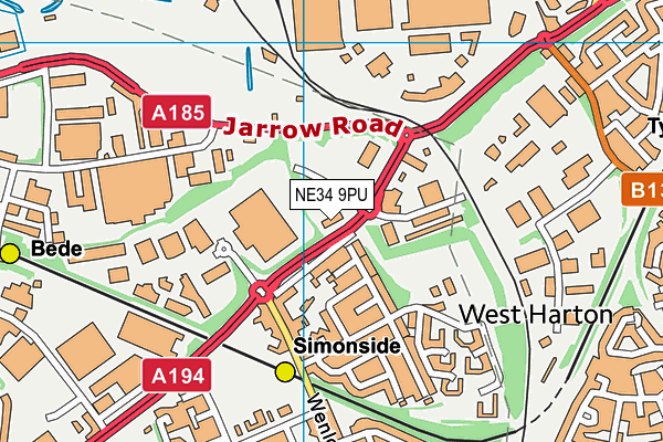 NE34 9PU map - OS VectorMap District (Ordnance Survey) NE34 9PU map - OS VectorMap District (Ordnance Survey)