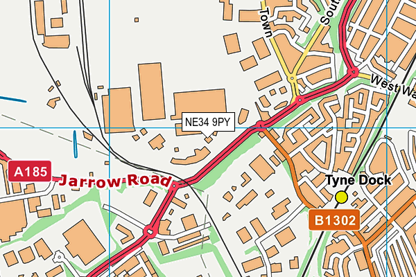 NE34 9PY map - OS VectorMap District (Ordnance Survey) NE34 9PY map - OS VectorMap District (Ordnance Survey)