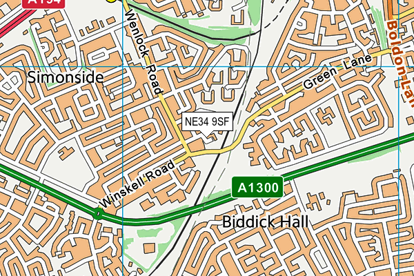 NE34 9SF map - OS VectorMap District (Ordnance Survey) NE34 9SF map - OS VectorMap District (Ordnance Survey)