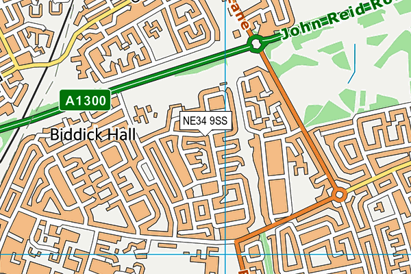 NE34 9SS map - OS VectorMap District (Ordnance Survey) NE34 9SS map - OS VectorMap District (Ordnance Survey)