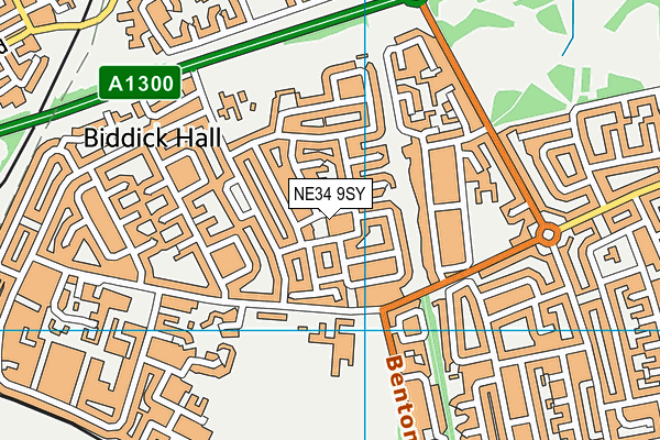 NE34 9SY map - OS VectorMap District (Ordnance Survey) NE34 9SY map - OS VectorMap District (Ordnance Survey)