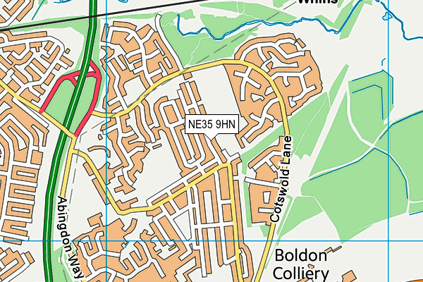 NE35 9HN map - OS VectorMap District (Ordnance Survey)