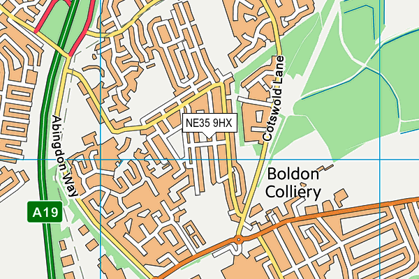 NE35 9HX map - OS VectorMap District (Ordnance Survey)