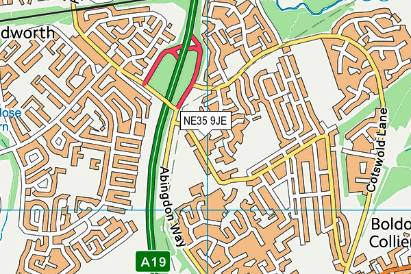 NE35 9JE map - OS VectorMap District (Ordnance Survey) NE35 9JE map - OS VectorMap District (Ordnance Survey)