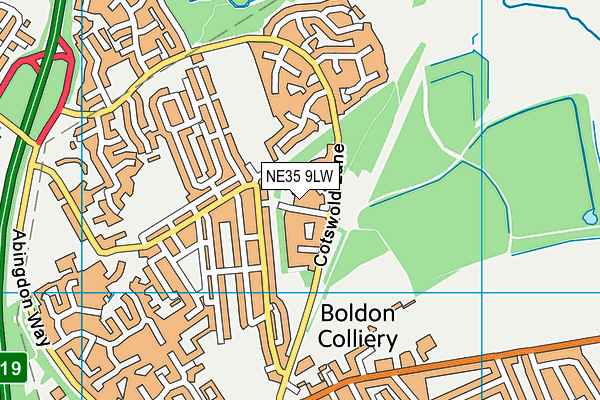 NE35 9LW map - OS VectorMap District (Ordnance Survey)