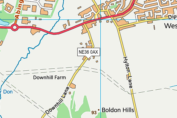 NE36 0AX map - OS VectorMap District (Ordnance Survey) NE36 0AX map - OS VectorMap District (Ordnance Survey)