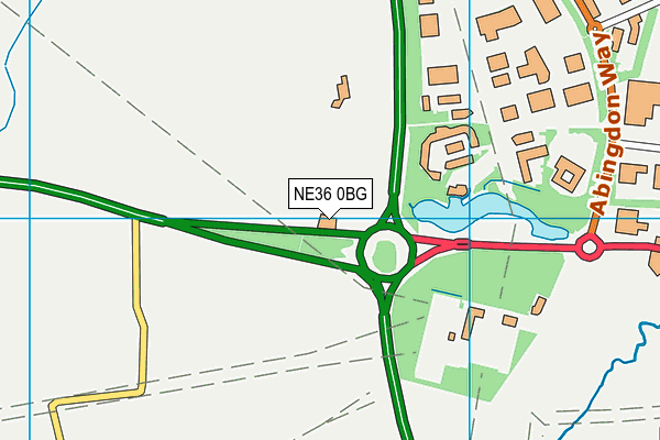 NE36 0BG map - OS VectorMap District (Ordnance Survey) NE36 0BG map - OS VectorMap District (Ordnance Survey)