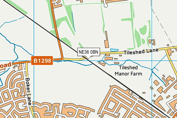 NE36 0BN map - OS VectorMap District (Ordnance Survey) NE36 0BN map - OS VectorMap District (Ordnance Survey)