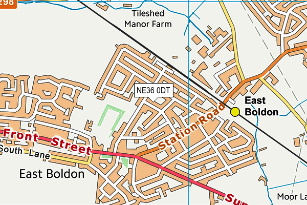 NE36 0DT map - OS VectorMap District (Ordnance Survey) NE36 0DT map - OS VectorMap District (Ordnance Survey)