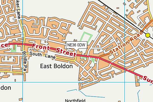 NE36 0DW map - OS VectorMap District (Ordnance Survey) NE36 0DW map - OS VectorMap District (Ordnance Survey)