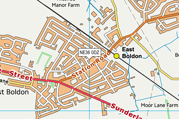NE36 0DZ map - OS VectorMap District (Ordnance Survey) NE36 0DZ map - OS VectorMap District (Ordnance Survey)