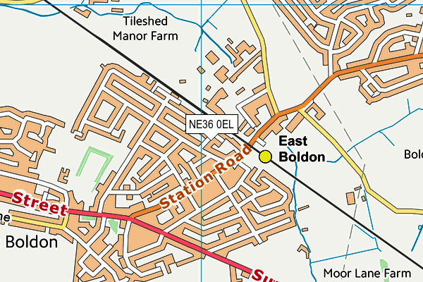 NE36 0EL map - OS VectorMap District (Ordnance Survey) NE36 0EL map - OS VectorMap District (Ordnance Survey)