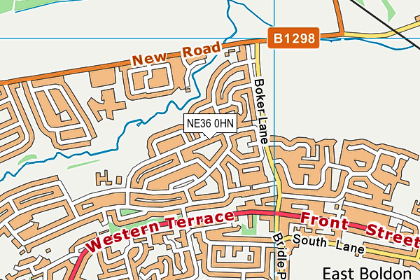 NE36 0HN map - OS VectorMap District (Ordnance Survey) NE36 0HN map - OS VectorMap District (Ordnance Survey)