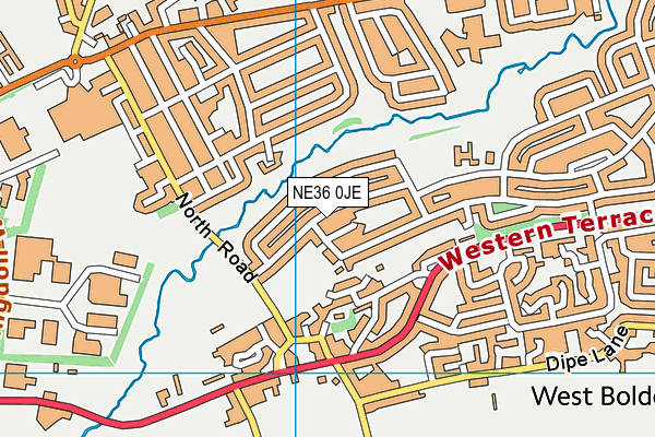NE36 0JE map - OS VectorMap District (Ordnance Survey) NE36 0JE map - OS VectorMap District (Ordnance Survey)