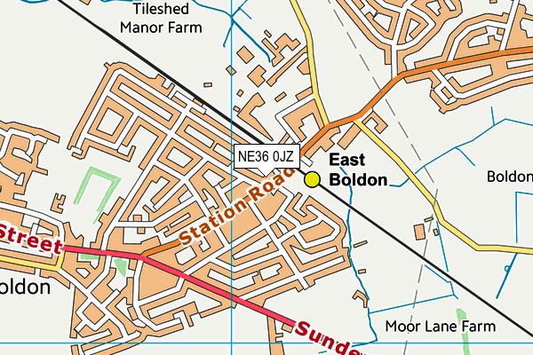 NE36 0JZ map - OS VectorMap District (Ordnance Survey) NE36 0JZ map - OS VectorMap District (Ordnance Survey)
