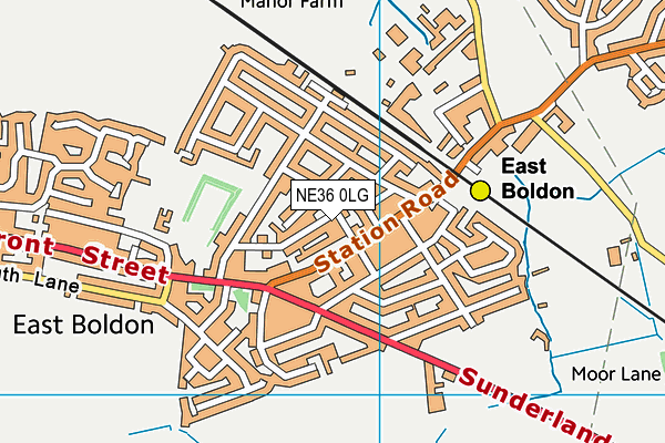 NE36 0LG map - OS VectorMap District (Ordnance Survey) NE36 0LG map - OS VectorMap District (Ordnance Survey)