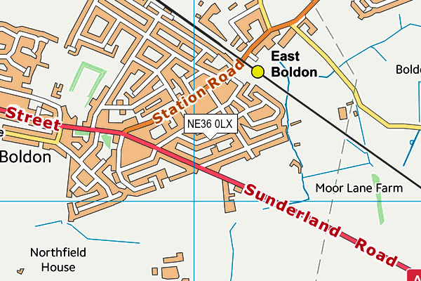 NE36 0LX map - OS VectorMap District (Ordnance Survey) NE36 0LX map - OS VectorMap District (Ordnance Survey)