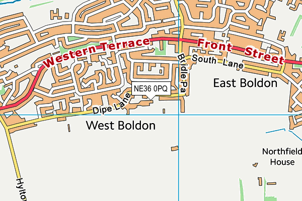 NE36 0PQ map - OS VectorMap District (Ordnance Survey)