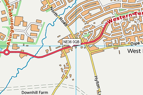 NE36 0QB map - OS VectorMap District (Ordnance Survey) NE36 0QB map - OS VectorMap District (Ordnance Survey)