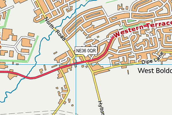 NE36 0QR map - OS VectorMap District (Ordnance Survey) NE36 0QR map - OS VectorMap District (Ordnance Survey)