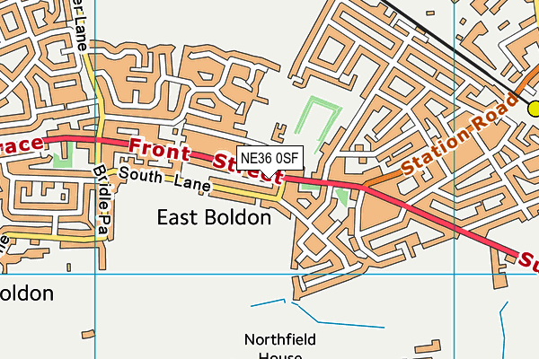 NE36 0SF map - OS VectorMap District (Ordnance Survey) NE36 0SF map - OS VectorMap District (Ordnance Survey)