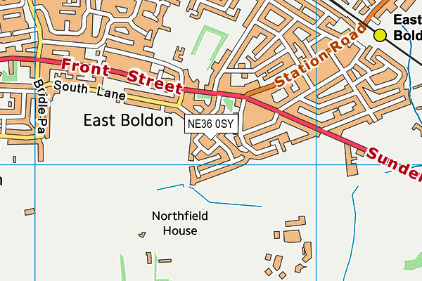 NE36 0SY map - OS VectorMap District (Ordnance Survey) NE36 0SY map - OS VectorMap District (Ordnance Survey)