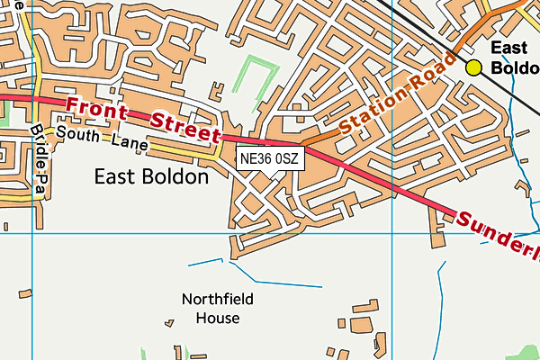NE36 0SZ map - OS VectorMap District (Ordnance Survey)