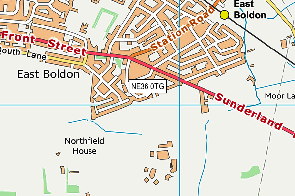 NE36 0TG map - OS VectorMap District (Ordnance Survey)