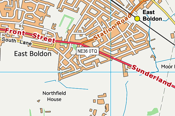 NE36 0TQ map - OS VectorMap District (Ordnance Survey)