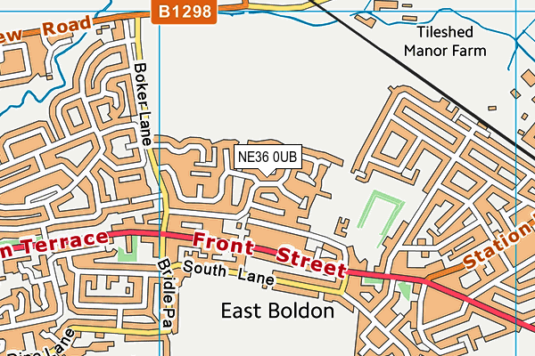 NE36 0UB map - OS VectorMap District (Ordnance Survey) NE36 0UB map - OS VectorMap District (Ordnance Survey)