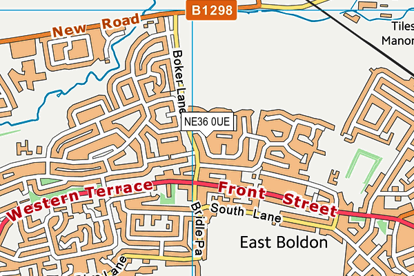 NE36 0UE map - OS VectorMap District (Ordnance Survey) NE36 0UE map - OS VectorMap District (Ordnance Survey)