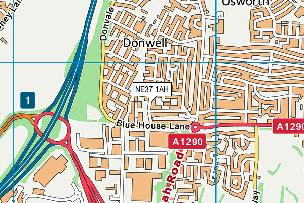 NE37 1AH map - OS VectorMap District (Ordnance Survey) NE37 1AH map - OS VectorMap District (Ordnance Survey)