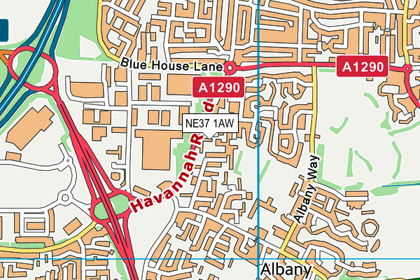 NE37 1AW map - OS VectorMap District (Ordnance Survey) NE37 1AW map - OS VectorMap District (Ordnance Survey)