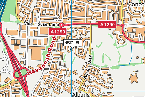 NE37 1BU map - OS VectorMap District (Ordnance Survey) NE37 1BU map - OS VectorMap District (Ordnance Survey)