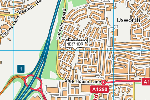 NE37 1DR map - OS VectorMap District (Ordnance Survey) NE37 1DR map - OS VectorMap District (Ordnance Survey)