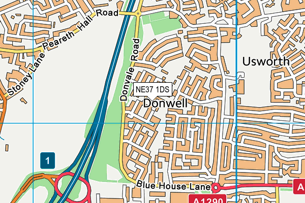 NE37 1DS map - OS VectorMap District (Ordnance Survey) NE37 1DS map - OS VectorMap District (Ordnance Survey)