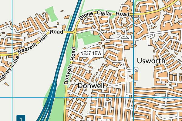 NE37 1EW map - OS VectorMap District (Ordnance Survey) NE37 1EW map - OS VectorMap District (Ordnance Survey)