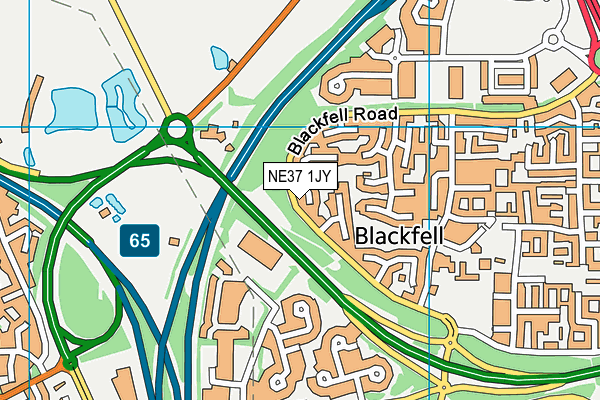 NE37 1JY map - OS VectorMap District (Ordnance Survey) NE37 1JY map - OS VectorMap District (Ordnance Survey)