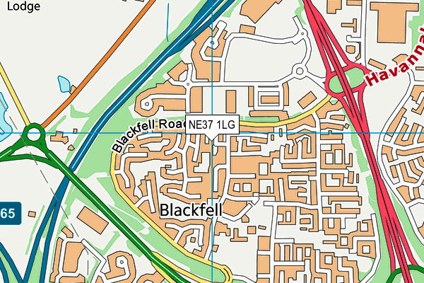 NE37 1LG map - OS VectorMap District (Ordnance Survey) NE37 1LG map - OS VectorMap District (Ordnance Survey)