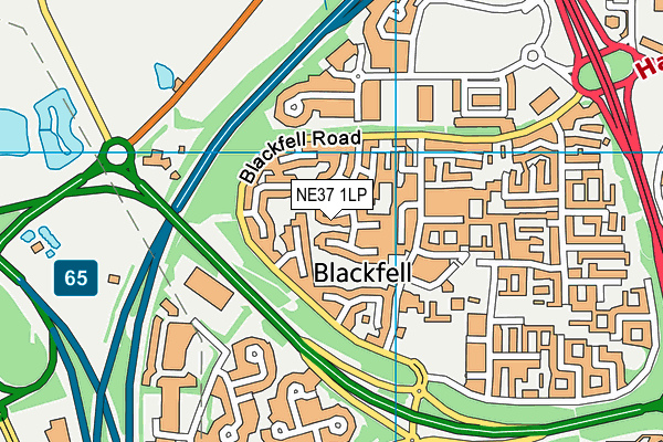 NE37 1LP map - OS VectorMap District (Ordnance Survey) NE37 1LP map - OS VectorMap District (Ordnance Survey)
