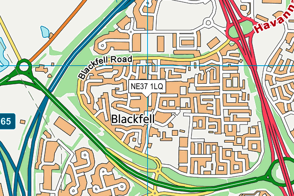 NE37 1LQ map - OS VectorMap District (Ordnance Survey) NE37 1LQ map - OS VectorMap District (Ordnance Survey)