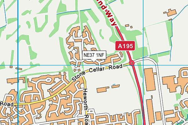 NE37 1NF map - OS VectorMap District (Ordnance Survey) NE37 1NF map - OS VectorMap District (Ordnance Survey)